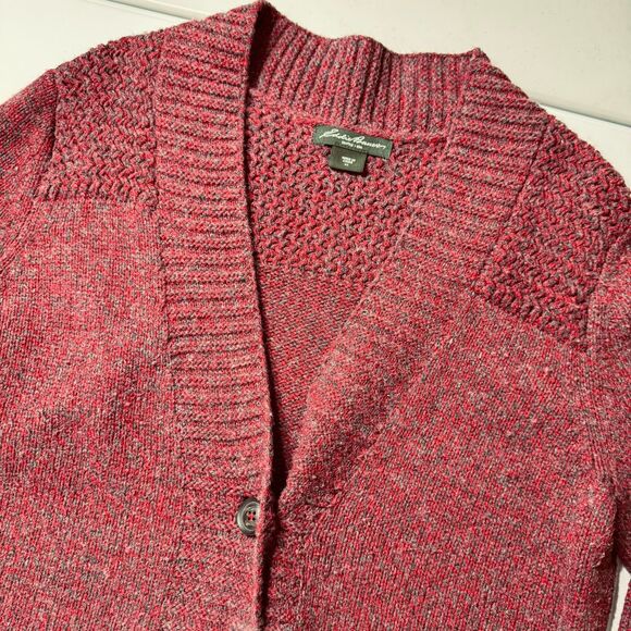 Eddie Bauer Chunky Knit Cardigan Woman's Size Medium Wool Blend Classic Modern - Picture 3 of 10